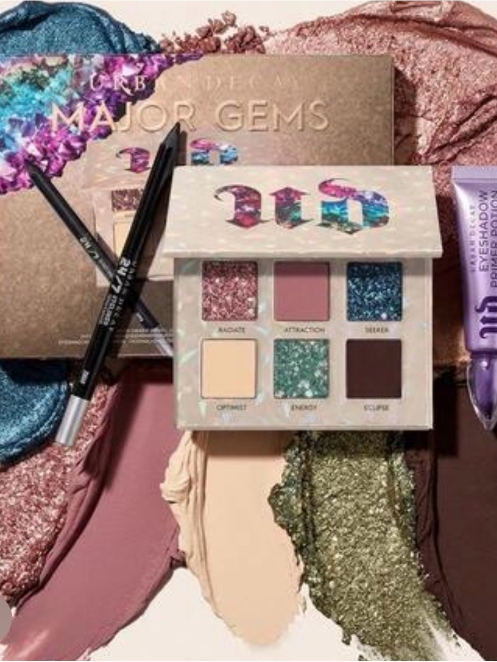 Urban Decay Major Gems Eyeshadow Palette - Purple, Teal, Silver, Pink